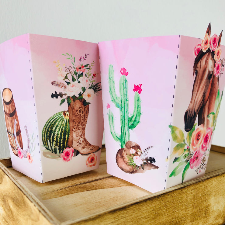 Cowgirl Horse Party Favor Boxes