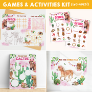 Cowgirl Horse Games and Activities Kit