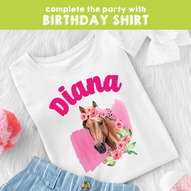 Horse Cowgirl Birthday Shirt