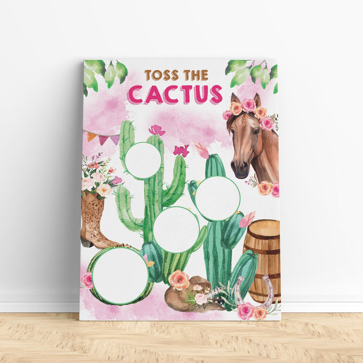 Cowgirl Horse Party Game Toss the Cactus