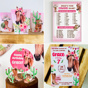 Cowgirl Horse Party Decorations Printable