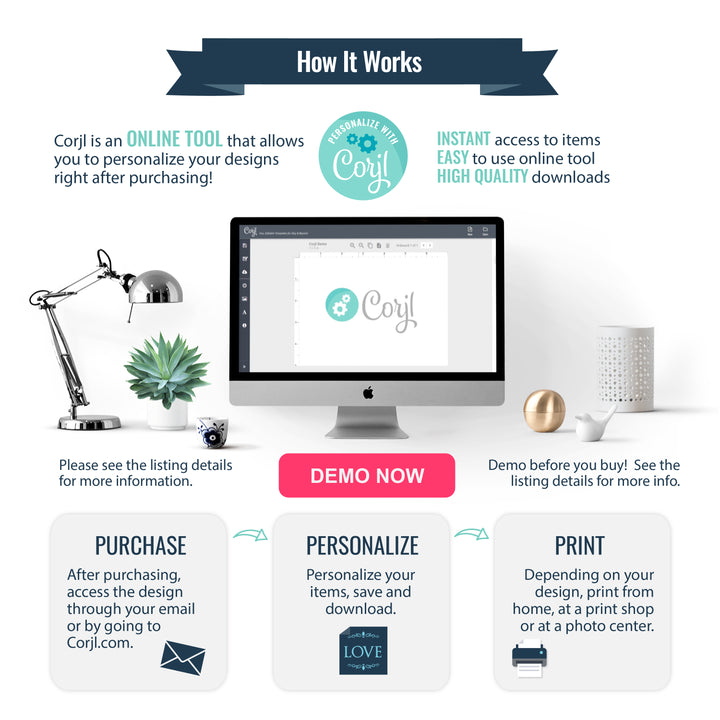 How to personalize and print designs using Corjl