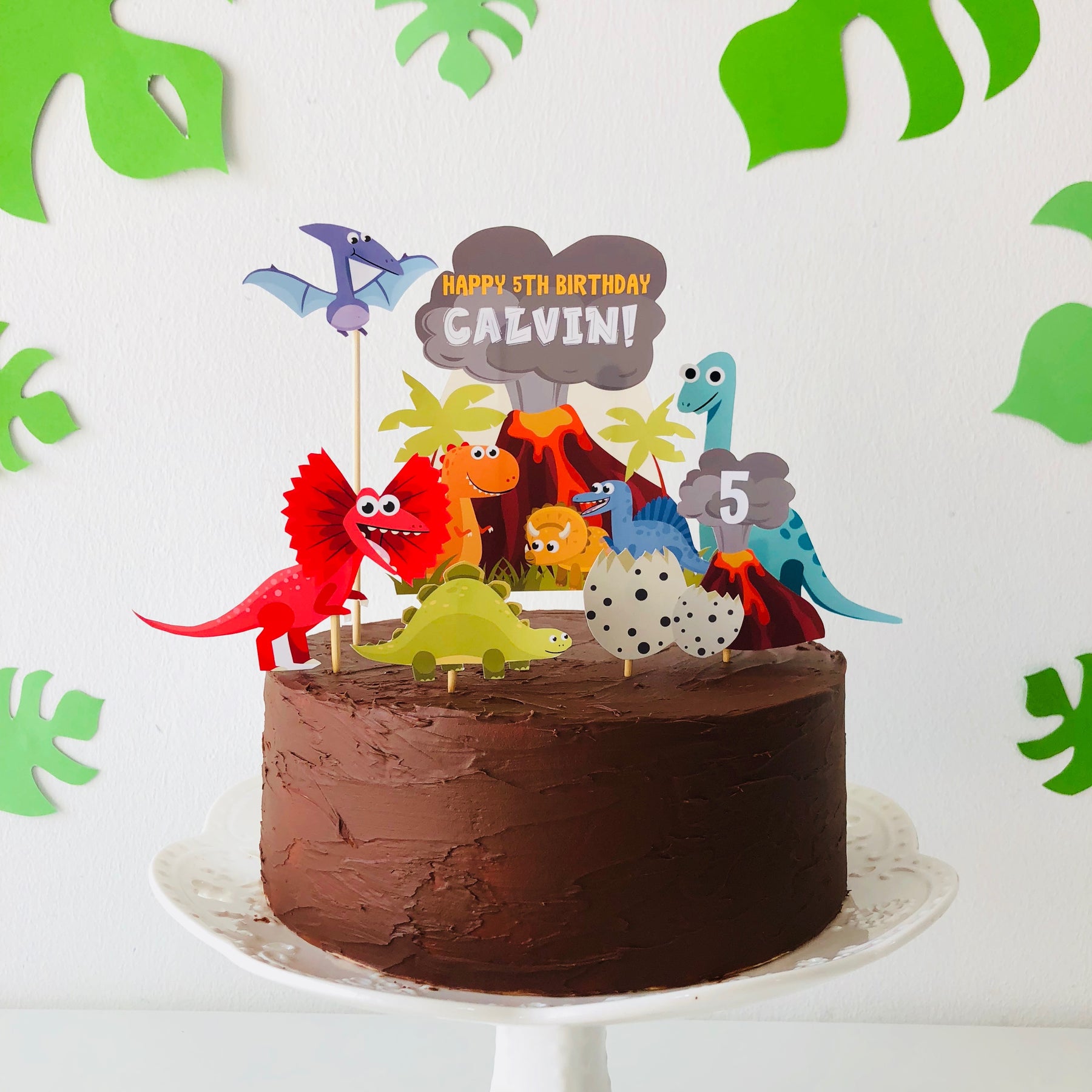 Printable Dinosaur Cake Topper Dinosaur Centerpieces Dinosaur Birthday -  Design My Party Studio