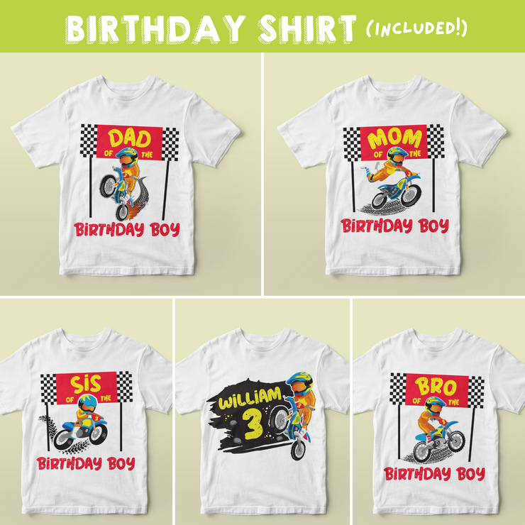 Dirt Bike Included Birthday Shirts