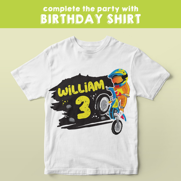 Dirt Bike Party Birthday Shirt