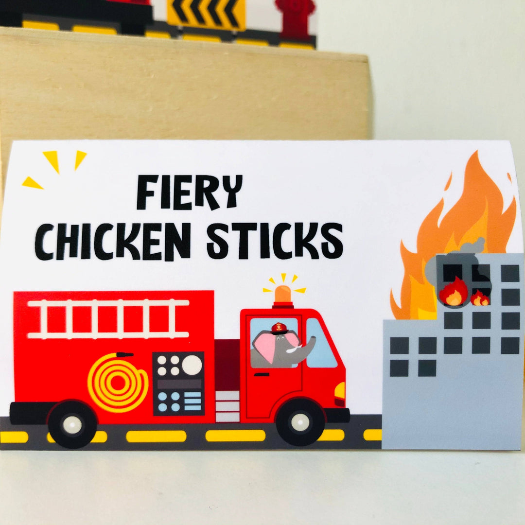 Fire Engine Food Label