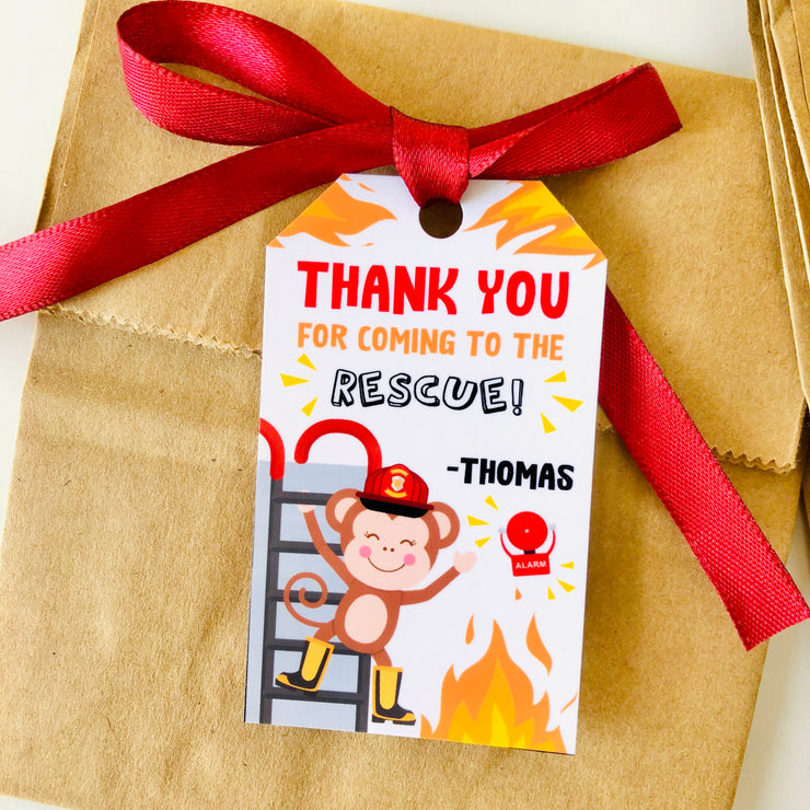 Firefighter Gift Tag