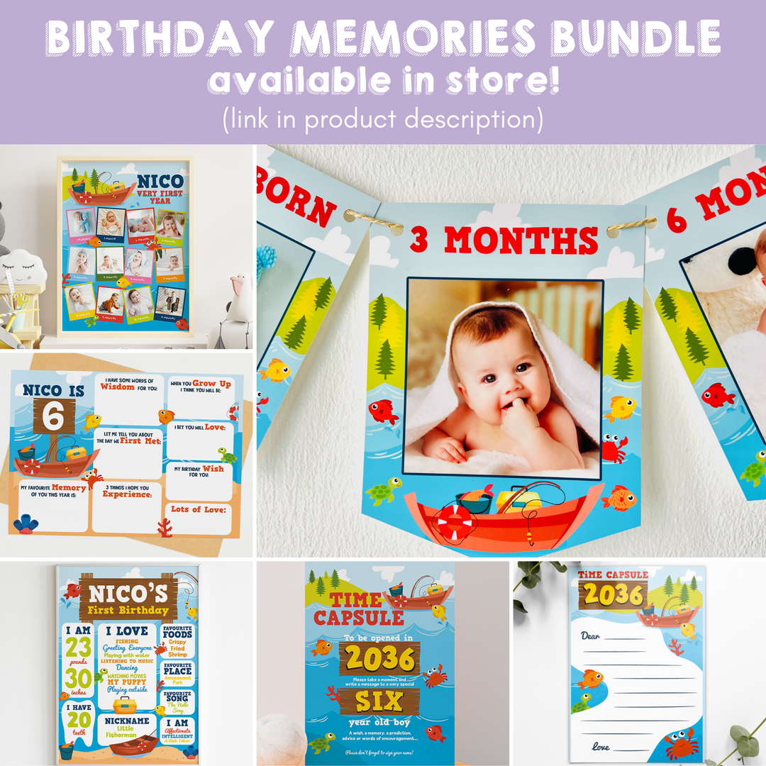 Fishing Birthday Memories Bundle