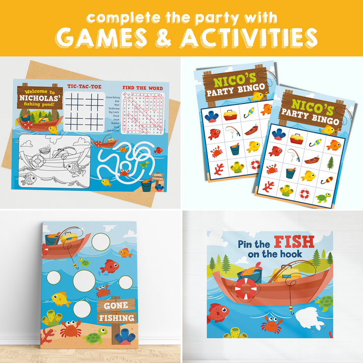 Fishing Party Decorations Printable Kit
