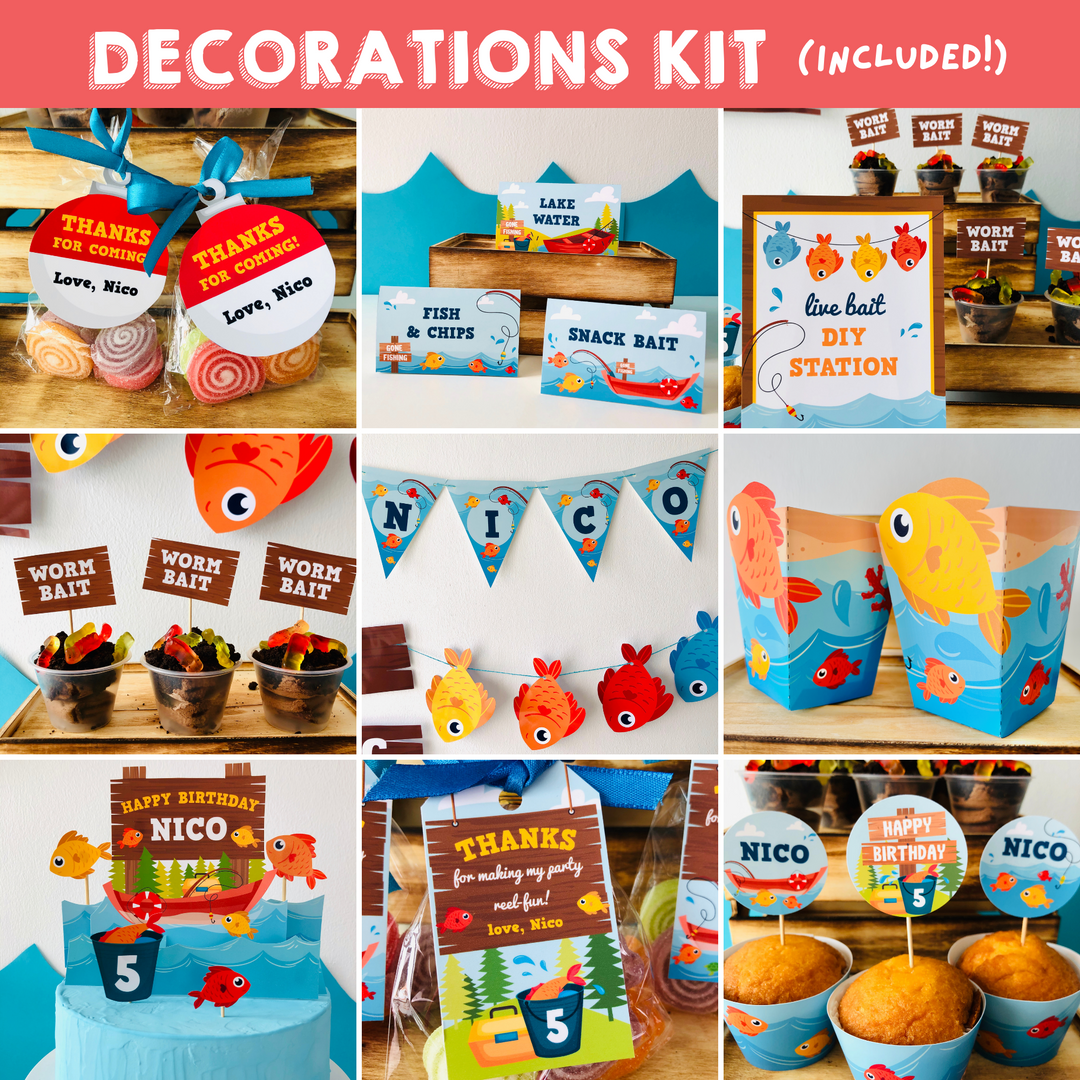 Fishing Party Decorations Kit