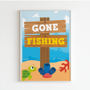Fishing 'Gone Fishing' Sign