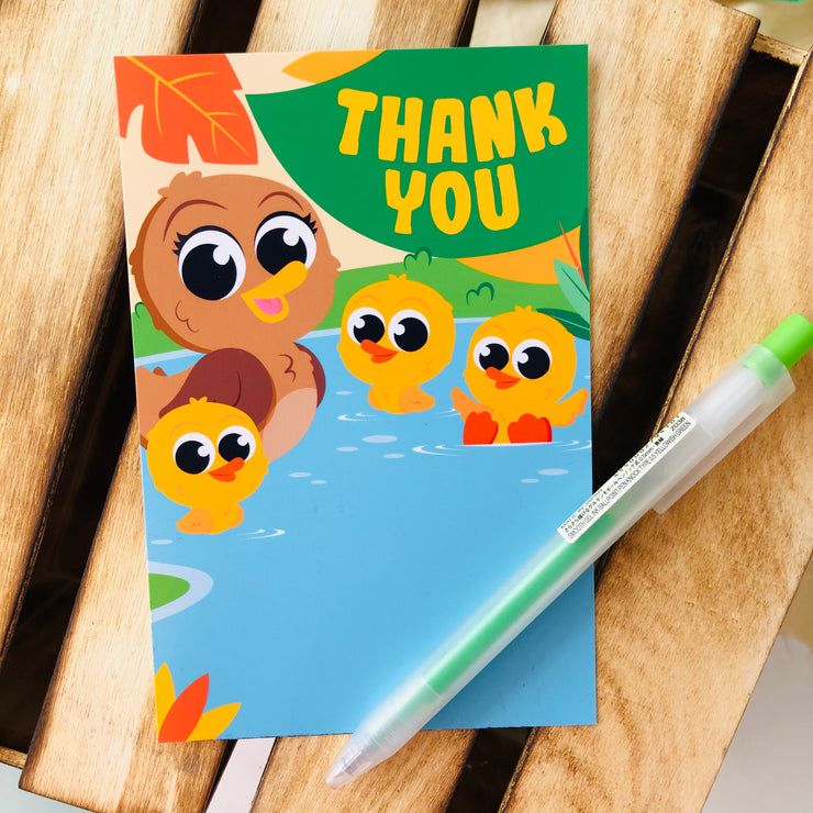 Five Little Ducks Thank You Card