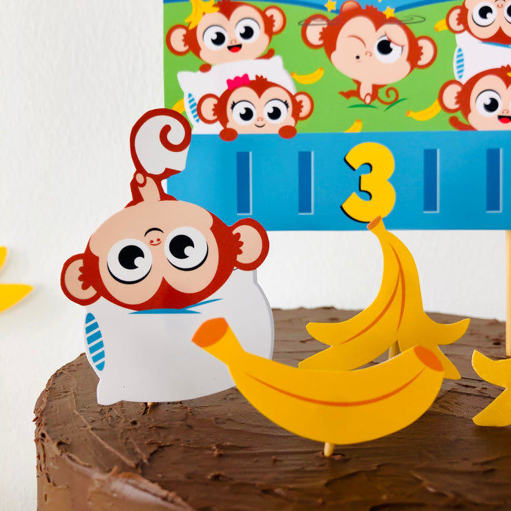 Five Little Monkeys Cake Topper