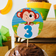 Five Little Monkeys Cupcake Topper