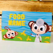 Five Little Monkeys Food Tent Card