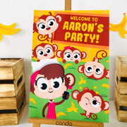 Five Little Monkeys Party Welcome Sign