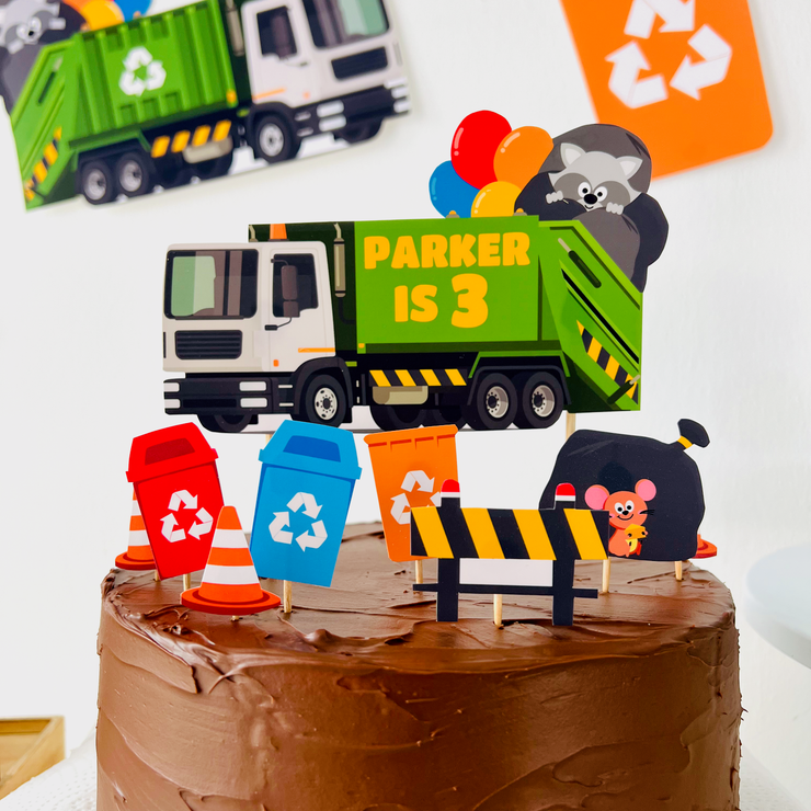 Garbage Truck Cake Toppers