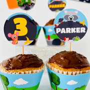 Garbage Truck Cupcake Toppers