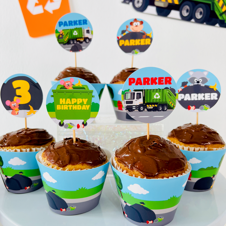 Garbage Truck Cupcake Wrappers