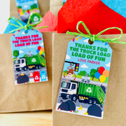 Garbage Truck Favor Tags