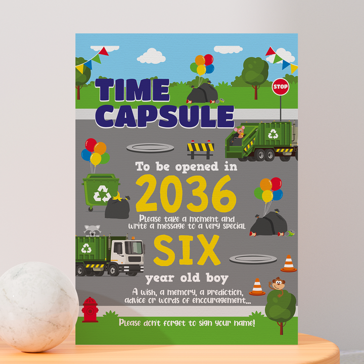 Garbage Truck Time Capsule Display