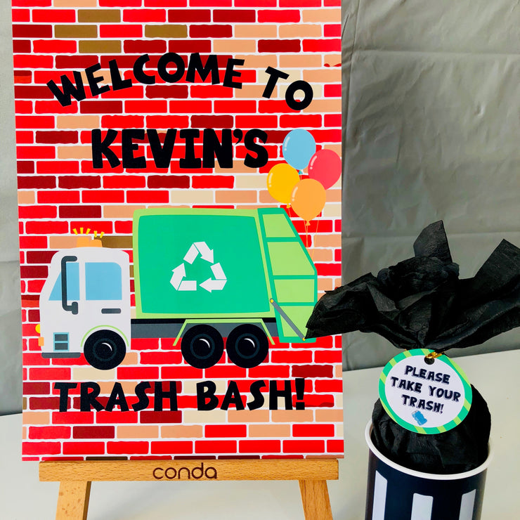 Garbage Truck Party Welcome Sign
