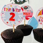 Girl Itsy Bitsy Cupcake Toppers