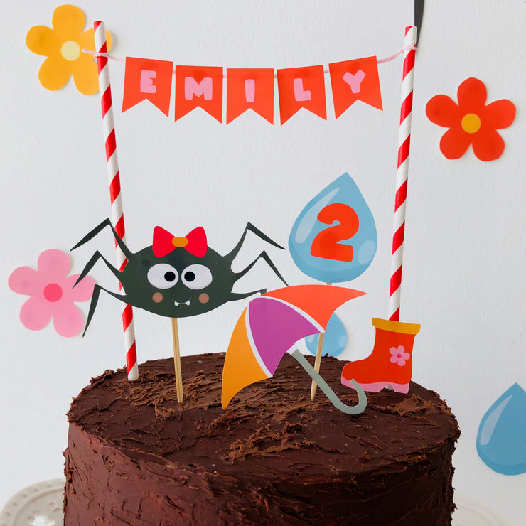 Girl Itsy Bitsy Spider Birthday Cake