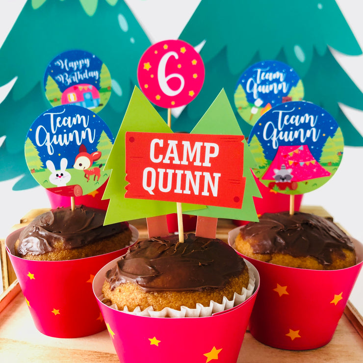 Glamping Cupcake Toppers