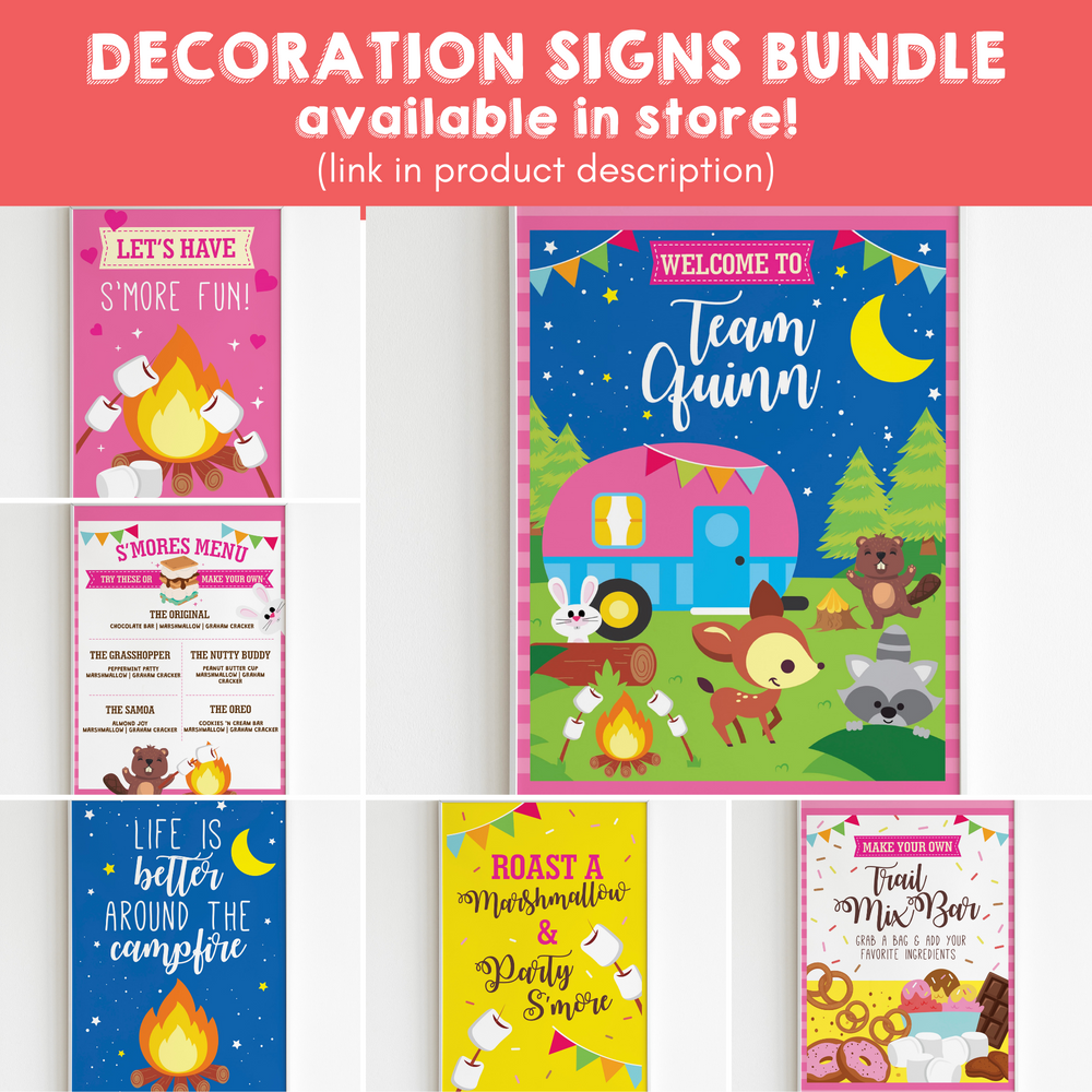 Glamping Decoration Signs Bundle