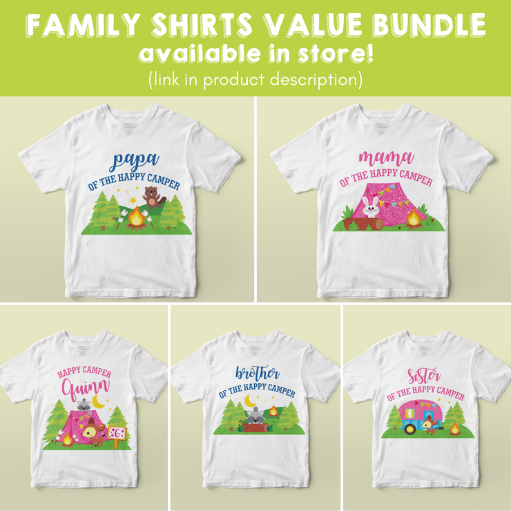 Glamping Party Family Shirts
