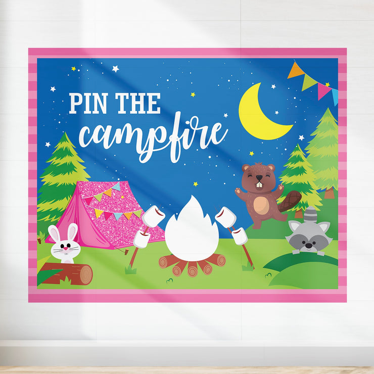 Glamping Pin the Campfire Party Game