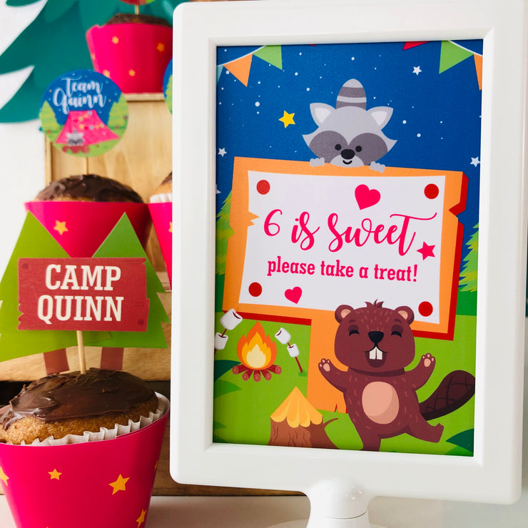 Glamping Party Treats Sign