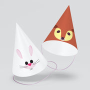 Glamping Woodland Animal Party Hats