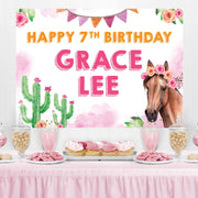Horse Birthday Backdrop