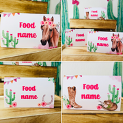 Cowgirl Horse Food Label Printables