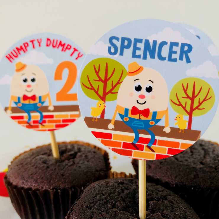 Humpty Dumpty Cupcake Toppers