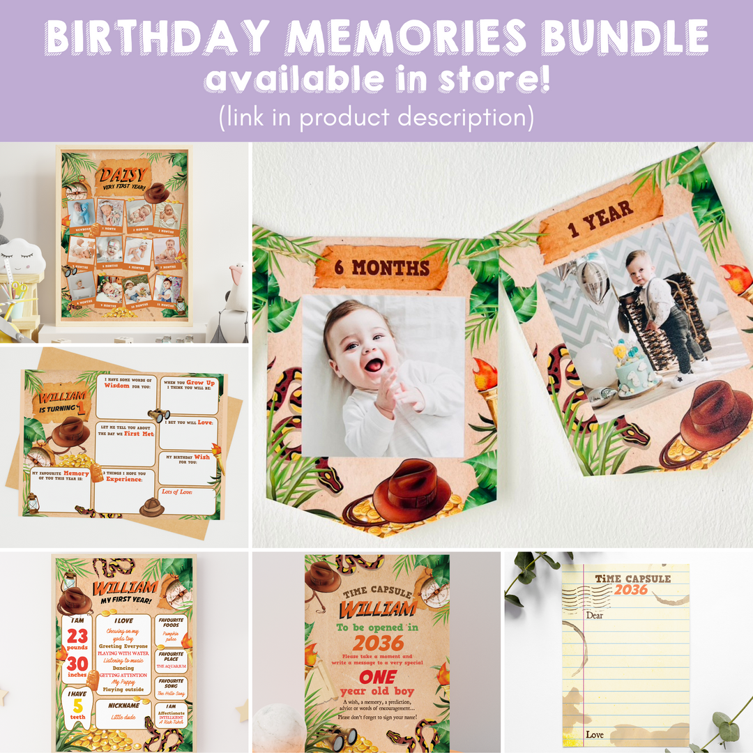 Indiana Jones Birthday Memories Bundle