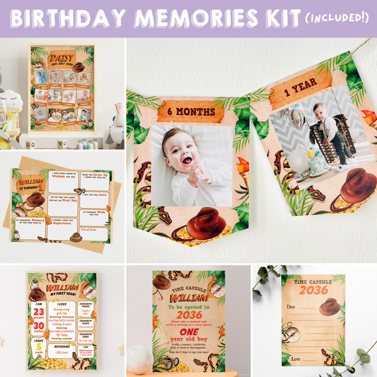Indiana Jones Birthday Memories Kit