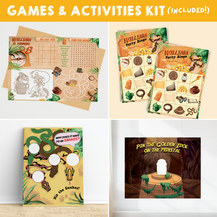 Indiana Jones Party Games and Activities Kit