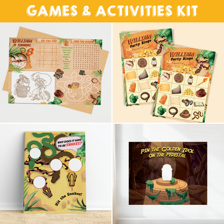 Indiana Jones Party Games and Activities Kit