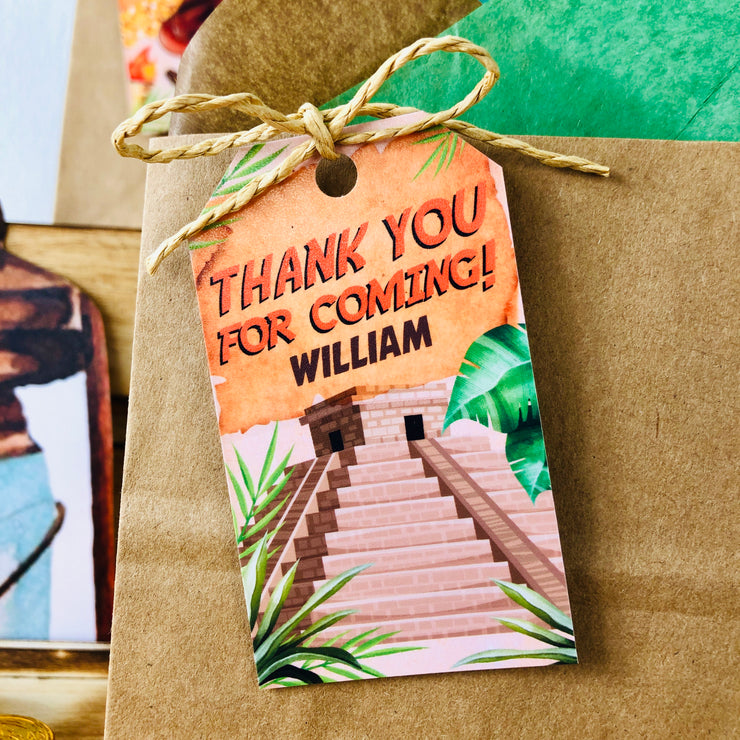 Indiana Jones Party favor Tag