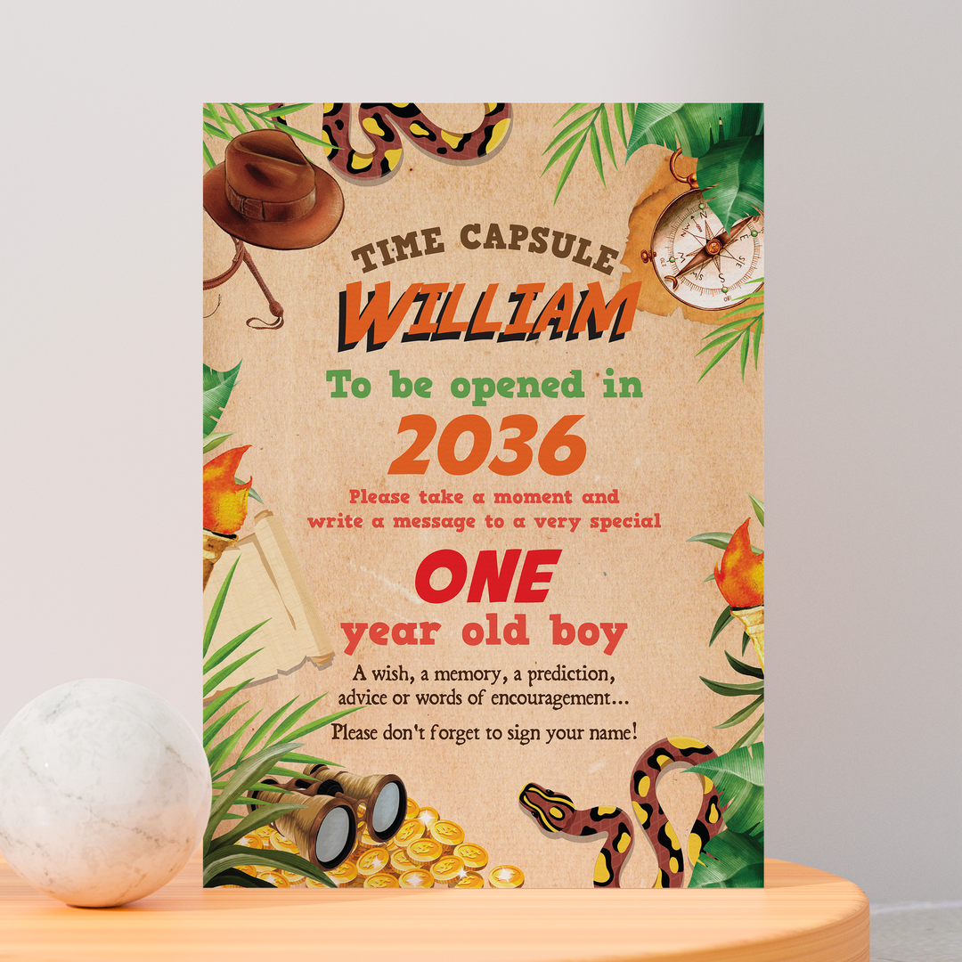 Indiana Jones Time Capsule Display Sign