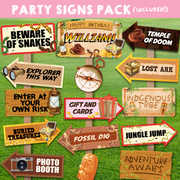Indiana Jones Party Signs Pack