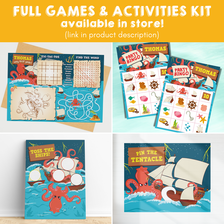 Kraken Full Party Games and Activities Kit