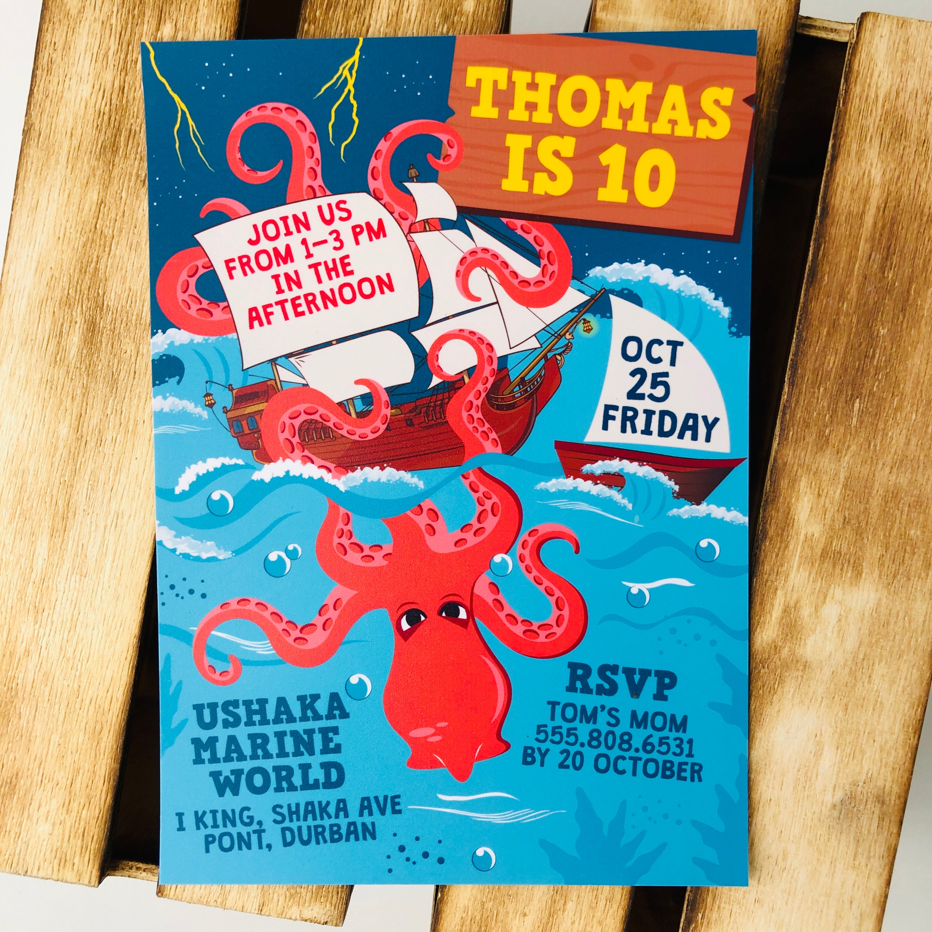 Kraken Invitation | Pigsy Party Decoration – PigsyParty