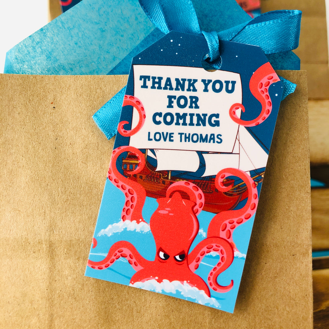 Kraken Octopus Party Favor Tag
