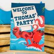 Kraken Octopus Party Welcome Sign