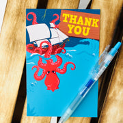 Kraken Octopus Thank You Card