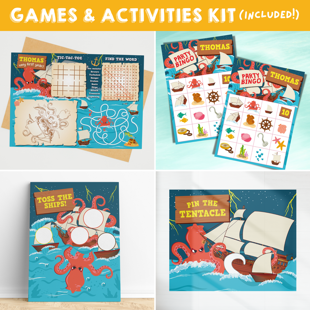 Kraken Party Games and Activities Kit